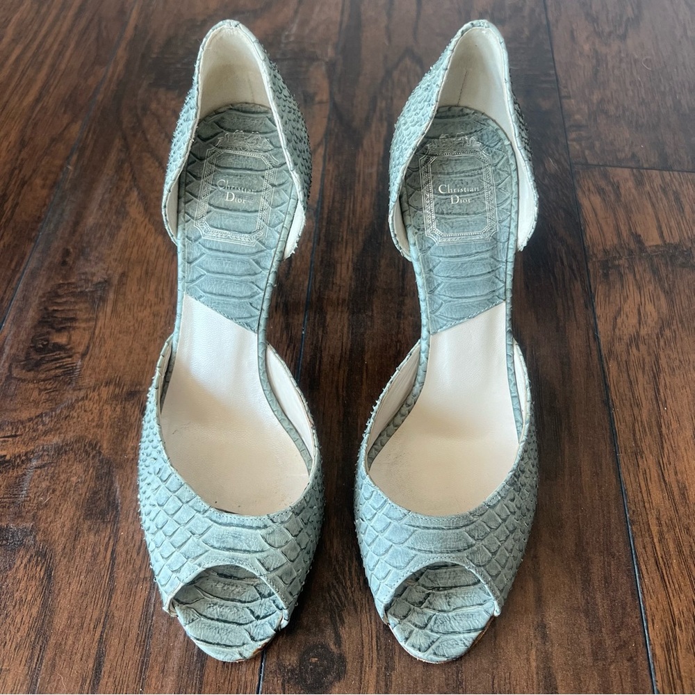 Christian Dior peel toe stilettos 37.5 inches - Picture 2 of 4